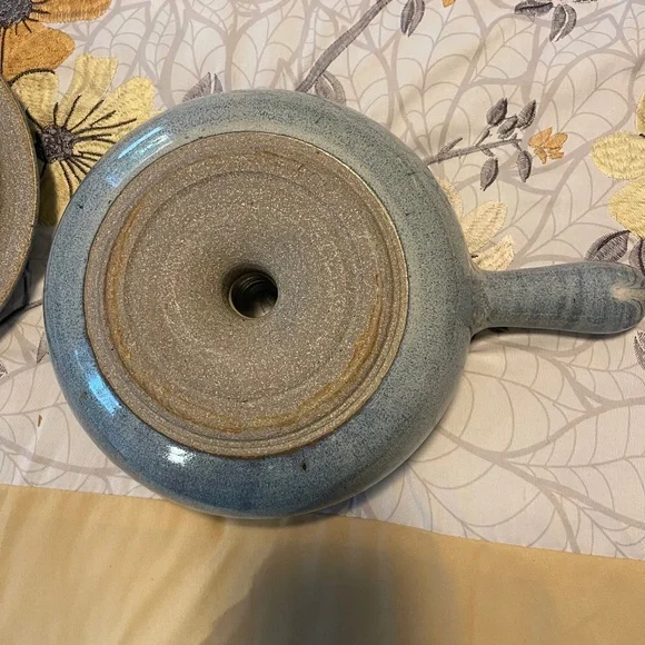 Vintage Lidded Pottery- Handmade Unique Steamer- With Handle